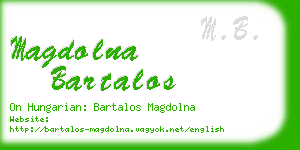 magdolna bartalos business card